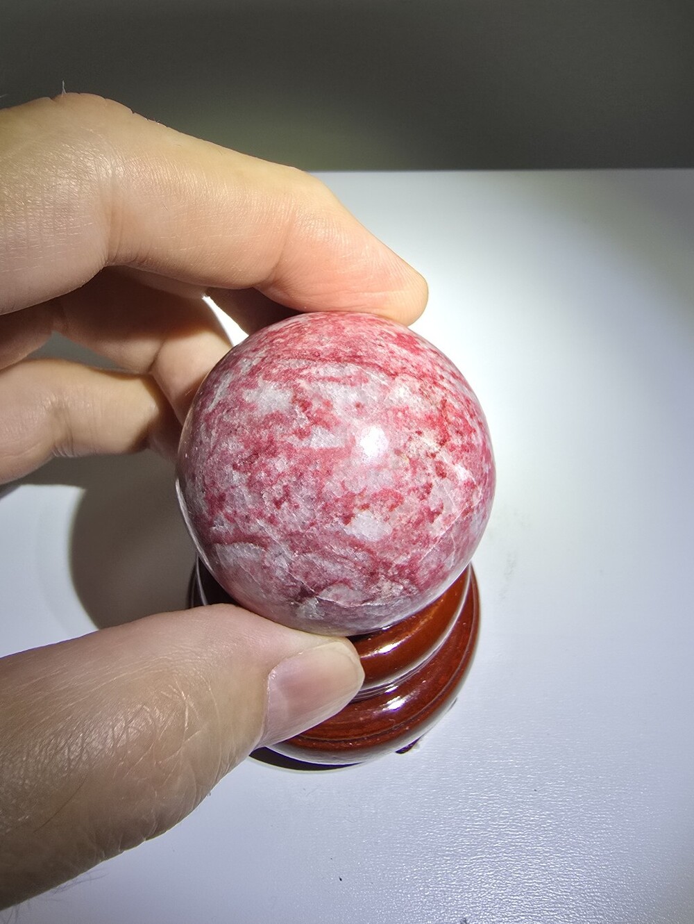 0.3 lbs Thulite Crystal Sphere #D 46 mm